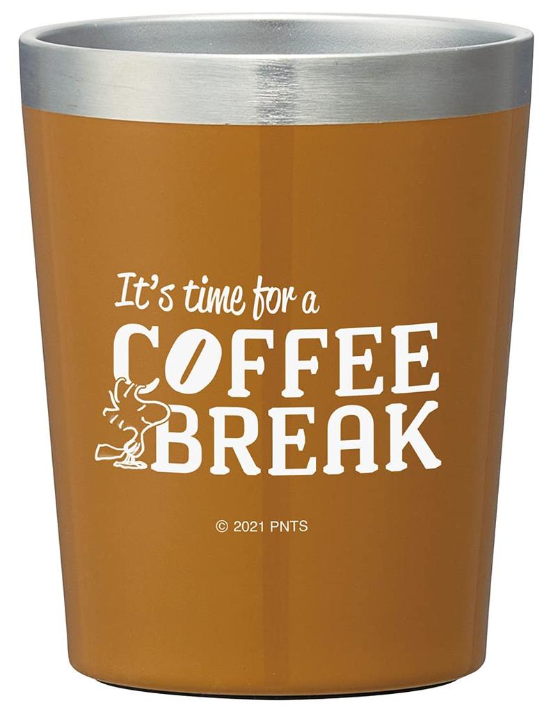 Skater Stainless Steel Vacuum Insulated Perfect for Hot or Cold Convenience Store Snoopy Design STCV1-A Tumbler, 240ml, Coffee, Small,