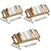 Burr Free Wood Book Display Shelf Bamboo Desktop Bookshelf Magazine Storage Rack  Stationery