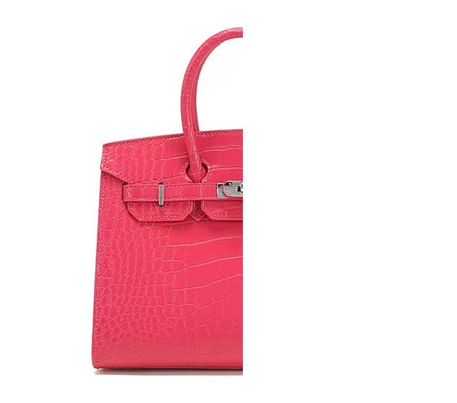 Crocodile Pattern Platinum Handbag - New European American Fashion Large Commute Bag for Women