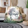 Unicorn Among Trees Customize Your Name Blanket Used For Chair Office Sofa Bed Camping Soft And Warm Giving Friends And Relatives Birthday Graduation