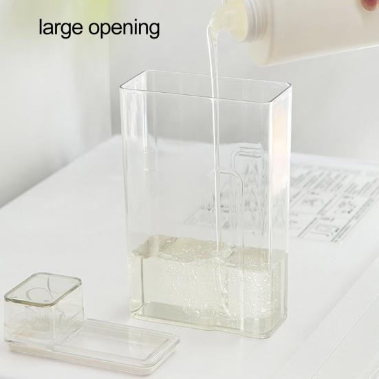 Laundry Detergent Dispenser Large Capacity Transparent Visible Refillable Leakproof Storage Scale Lid