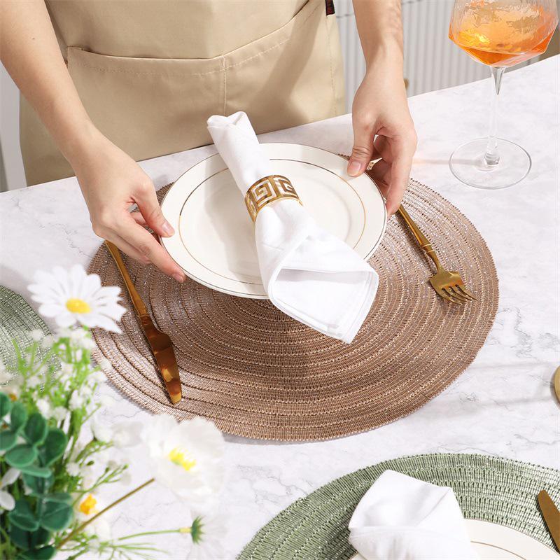 

Multicolor Heat-Resistant Non-Slip Desk Decor Mat with Gift Box Set of 2 темно-синього кольору