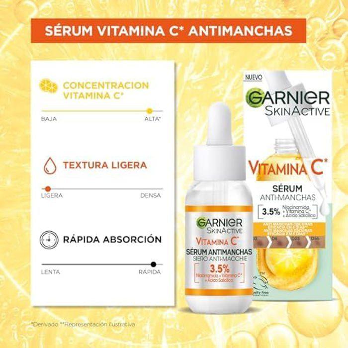 Sérum - GARNIER - S.Act Vit C - 30 ml - Sans parabène - Tous types de peau