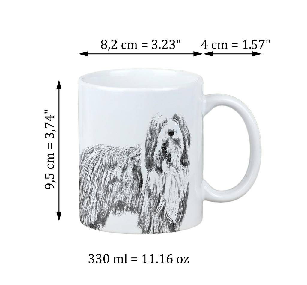 Bearded Collie, Highland Collie, Mountain Collie - cup with a dog, cup with a photo, personalized gift from the Art-Dog brand