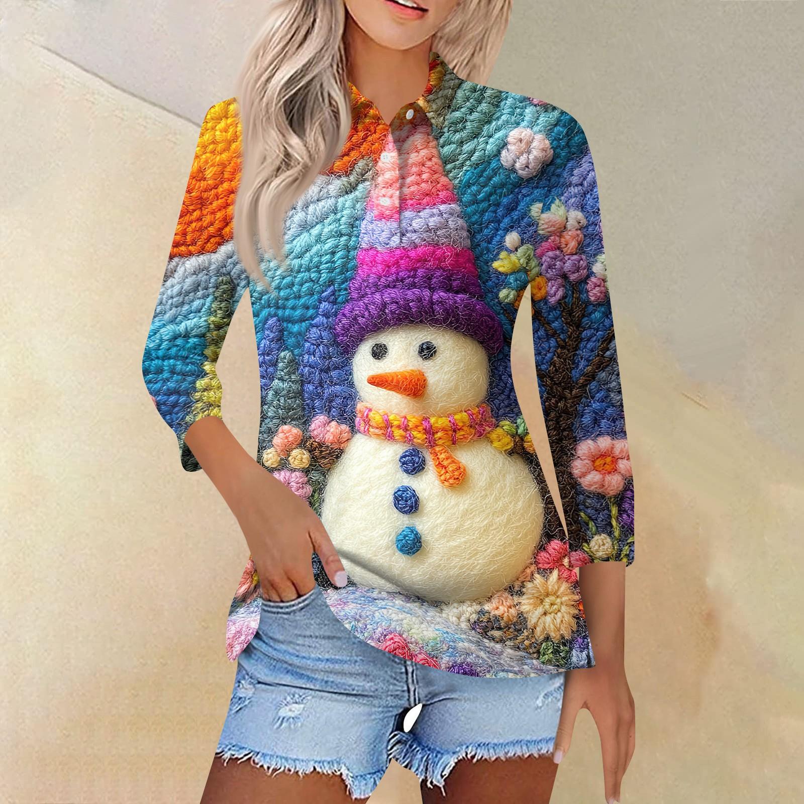 

Женская модная повседневная рубашка с отворотом и рукавом 3/4, женские топы на пуговицах M