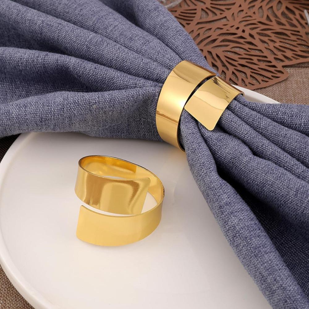 Gold/Silber Serviettenring Vergoldete Hochzeitstuchringe Serviettenhalter Weihnachten
