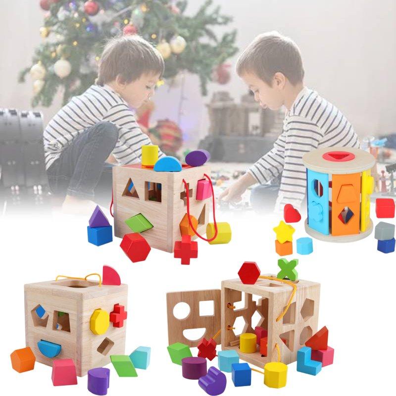 Geometric Pairing Shapes Building Blocks Baby Education Enlightenment Toy Set