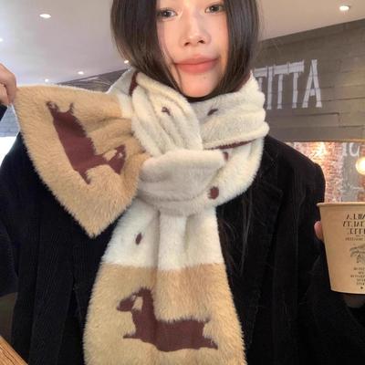 New Cute Winter Shawl Warm Korean Style  Versatile for Autumn and Winter. Thickened High End Scarf