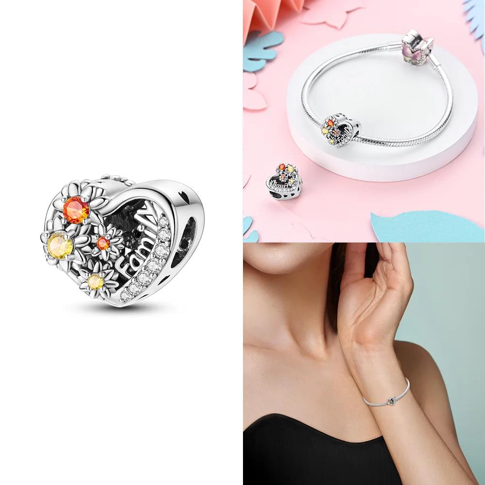 New Charms Bead Copper Pink Butterfly Luminous Firefly Dangle Fit Bangle Bracelet Necklace Diy Jewelry Women Gift