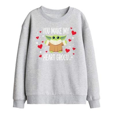 Childrens/Kids You Make My Heart Grogu Sweatshirt