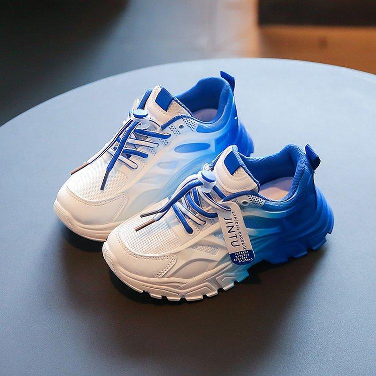 Children's mesh sneakers breathable spring and autumn boys' foreign-style casual shoes girls' soft-soled dad shoes student running shoes