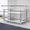 Bodehui Stainless Steel Kitchen Storage Shelf with Thickened Fence