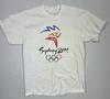 Vintage Sydney 2000 Olympische Spelen Wit Grafisch Logo Ringen Maat L Unisex T-shirt