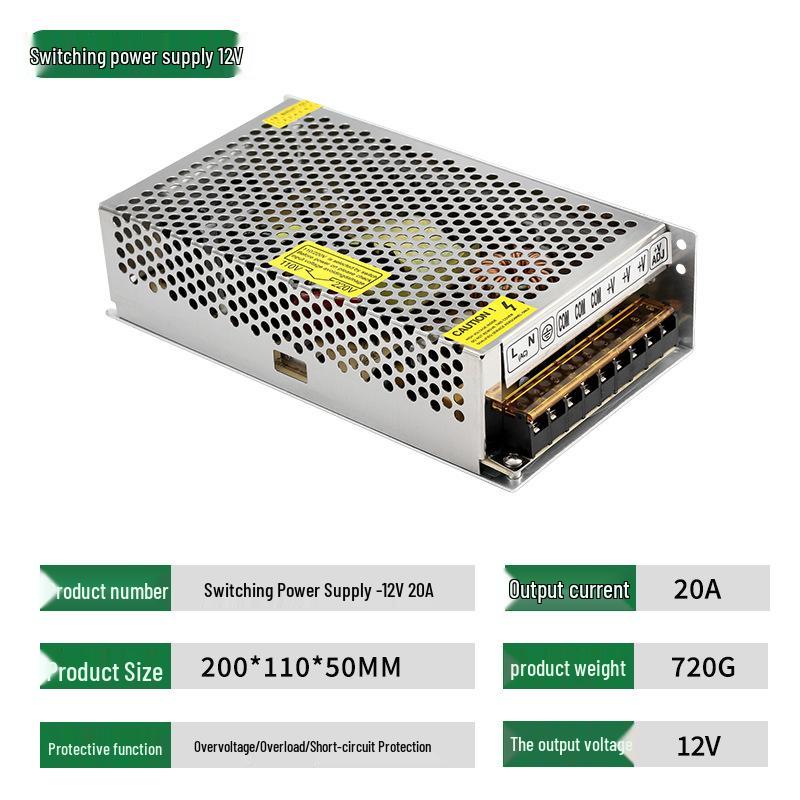 12V LED Switching Power Supply for Strip Modules and Security Monitoring