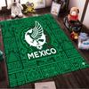 Mexico Green Tribal Designed floor mat, suitable as a non-slip mat for the living room or bedroom sofa