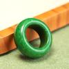 Herren Ring mit großem leuchtgrünem Jade-Smaragd-Drachen