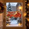 Reusable Static Decals 2027 Window Sticker, Russian Language Happy New Year Removable Vinyl Stickers Waterproof PVC Cling Decal for Home Decoration