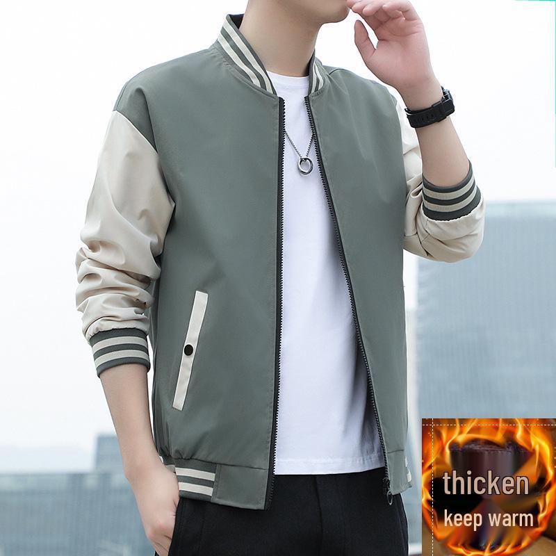 2022 Spring/Autumn Men's Korean Style Casual Stand Collar Baseball Jacket