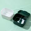 Almacenamiento de tirantes compacto multiusos tapa con hebilla caja de baño para dentadura retenedor de taza caja de limpieza ortodoncia
