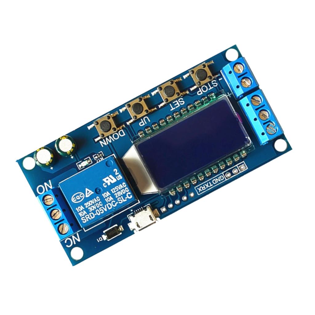 Buy DC 5V LCD Display Cycle Delay Time Timer Relay ON OFF Switch Module ...