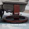 Recliner Chair TV Chair Lounge Chair Faux Leather 360 degrees Swivel Chair 145 degrees Reclining Grey 78 x 87 x 100 cm
