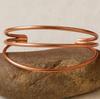 Minimalist Pure Copper Cuff Bracelet, Adjustable Open Wire Bangle, Handcrafted Jewelry