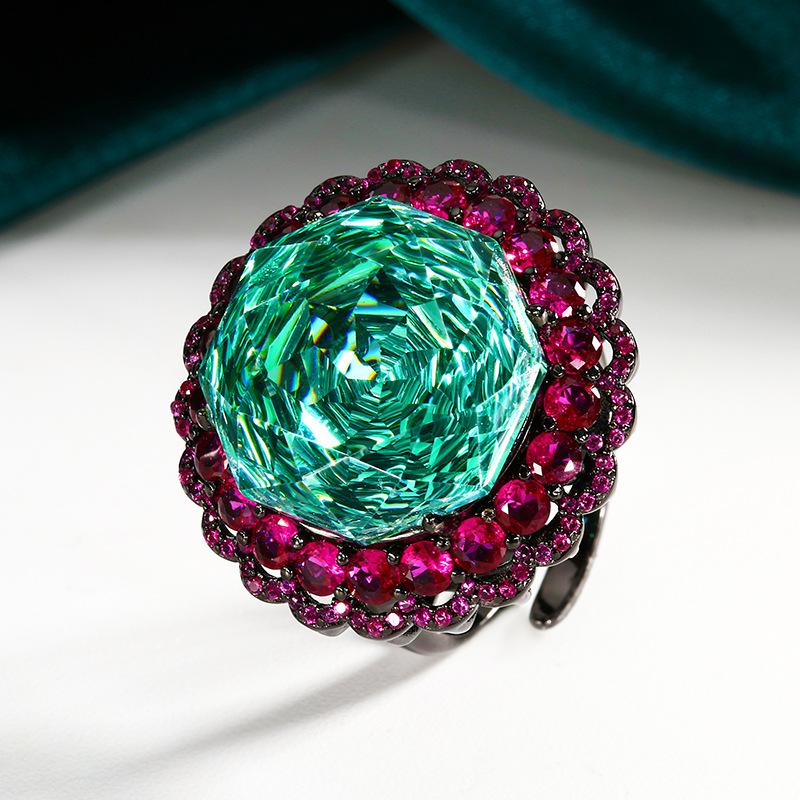 Jewelry Copper Bottom Gold Plated Rose Che Para Green Temperament Light Luxury Set Women'S 18Mm Jewelry