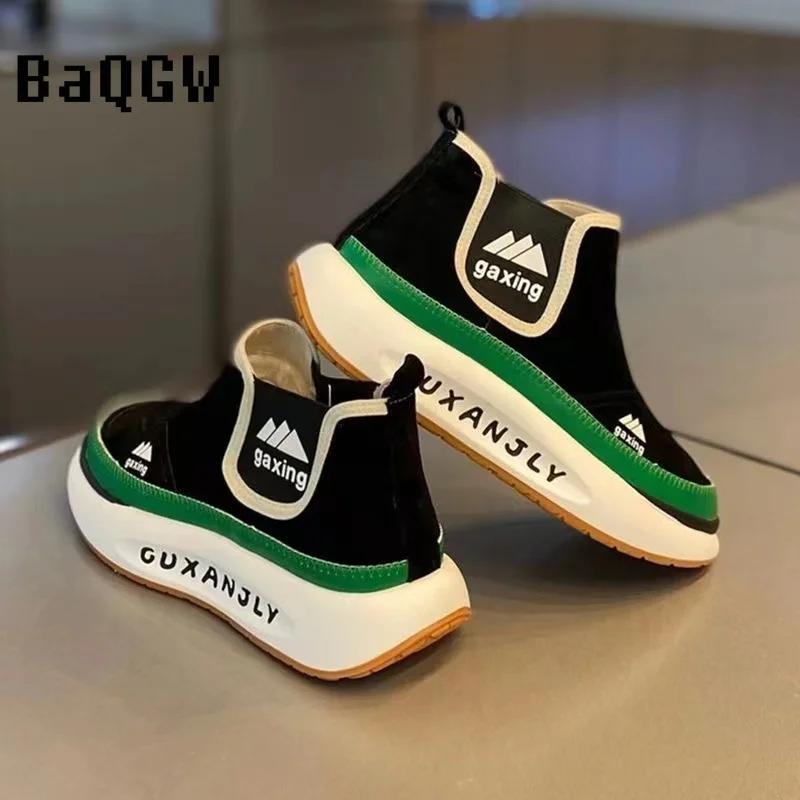 Mode Herrenstiefel Mode Plateau Stiefeletten Outdoor Leichte Sneaker für Herren Rutschfeste Designerstiefel 2024 Frühling Winter Herrenschuhe