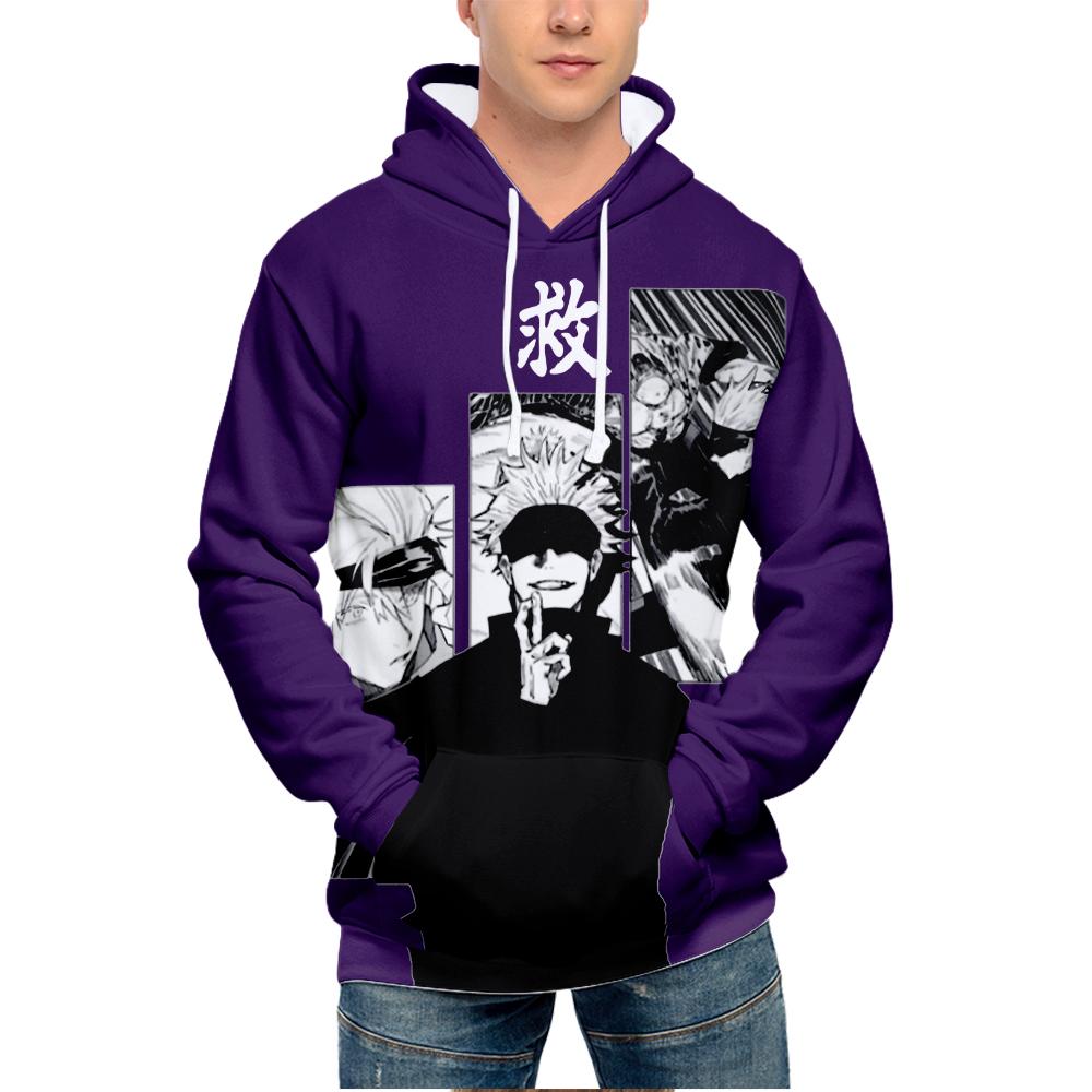 Jujutsu Kaisen Mikina Streetwear S Kresleným Potiskem Kapucí Mikina Pánská Dámská Cosplay Sportovní Mikiny
