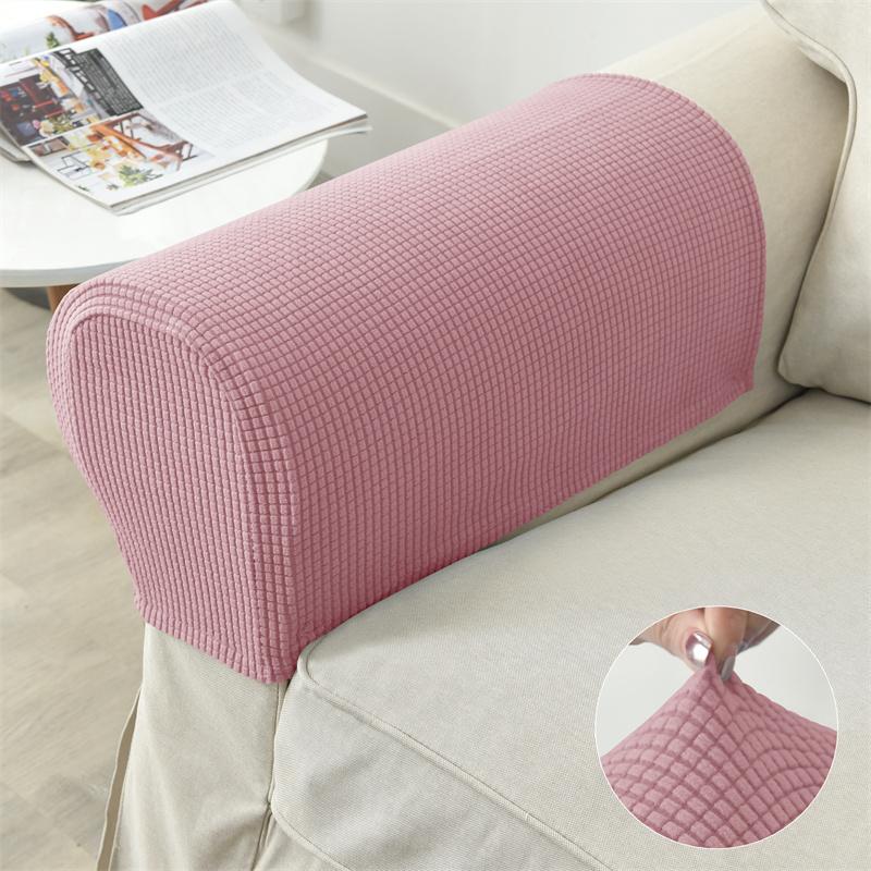 

2pcs/set Stretch Sofa Arm Cover Polar Fleece Anti-dirty Couch Armchair Furniture Protector Covers Solid Color Home Decoration 2pcs armrest cover