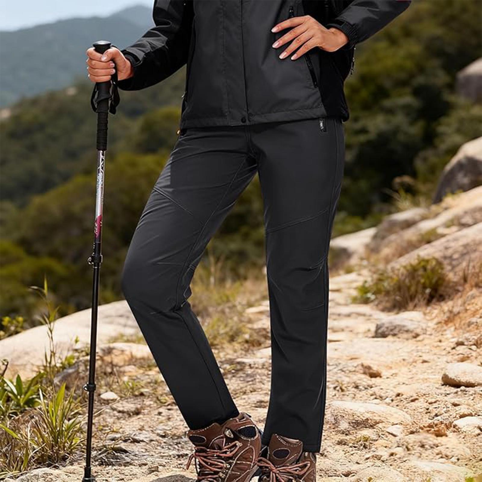 

Унисекс Свободные и Удобные Повседневные Походные Брюки с Карманами на Молнии XL чёрный