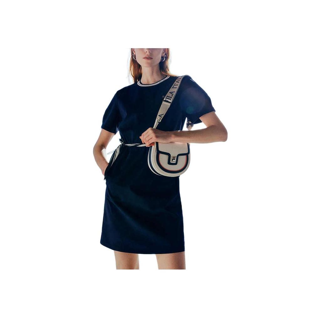 New FILA Short Sleeved Dress Women's Dark Blue F11W424304F-DB