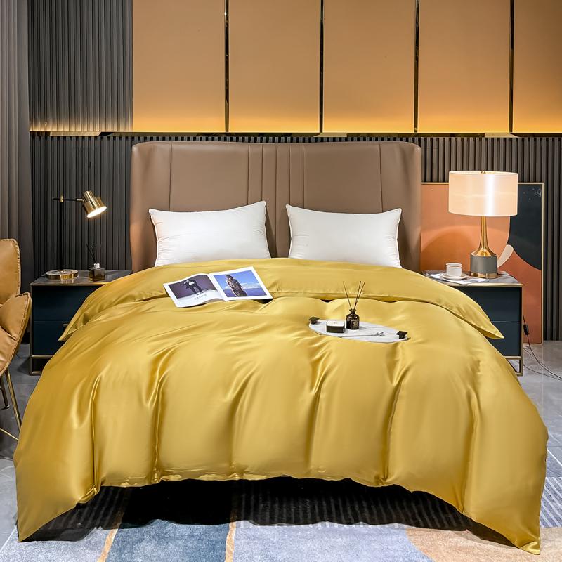 Natural Mulberry Silk Duvet Cover Comfortable Solid Color Quilt Cover Single Double King Size Comforter Cover Soft Skin Friendly