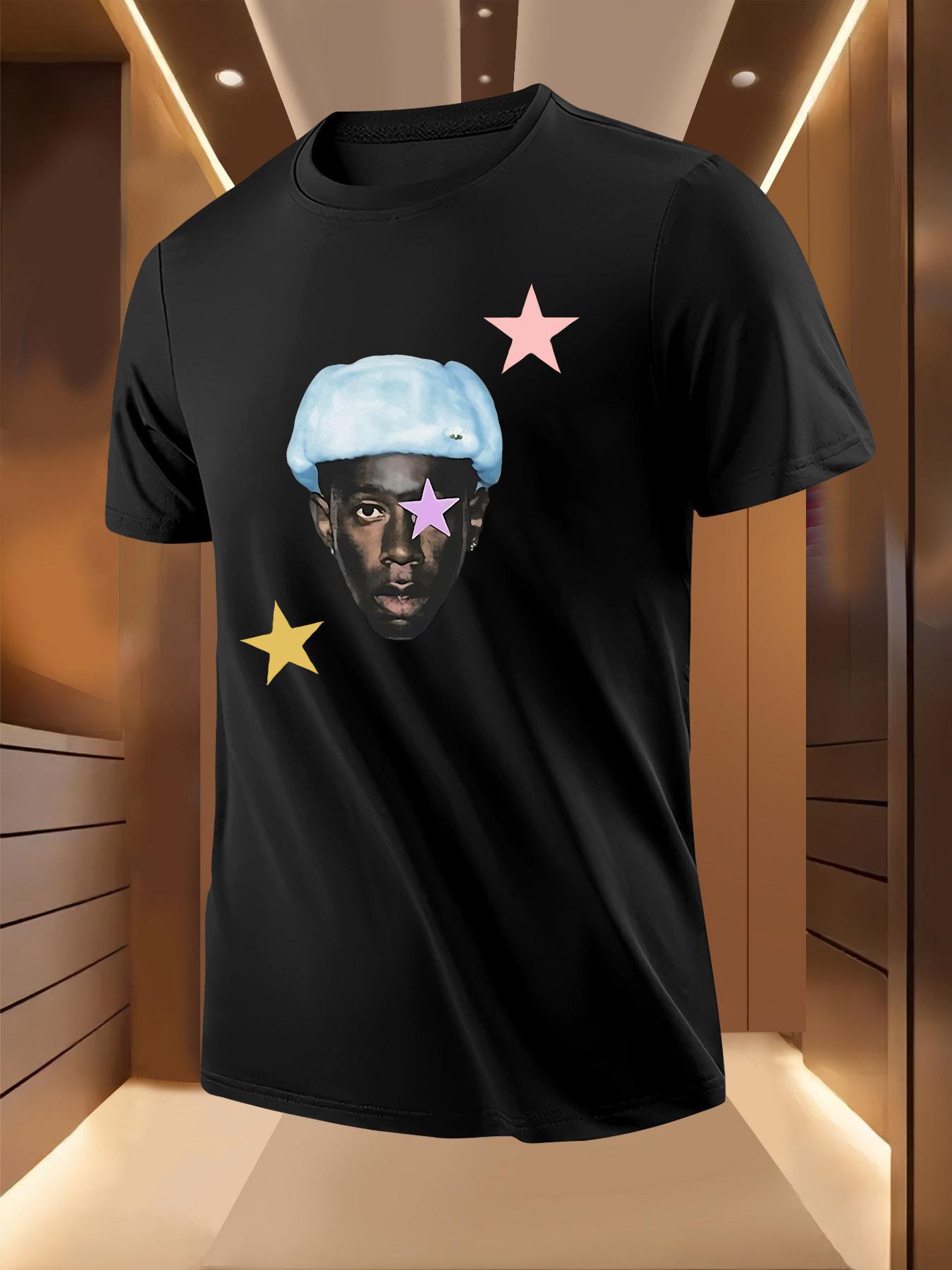 Star-Eyed Boy Print Pattern Tshirt S