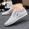 Mode Herren Freizeitschuhe Canvas Atmungsaktiv Fahrschuhe Herren Weich Bequem Herren Slipper Rutschfest Bequeme Fischer Loafer