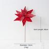 Neue 32 cm künstliche Weihnachtssternblume Glitzer Funkelnde Simulationsblumen Pailletten Weihnachts-Glitzerblume Weihnachtsdekoration