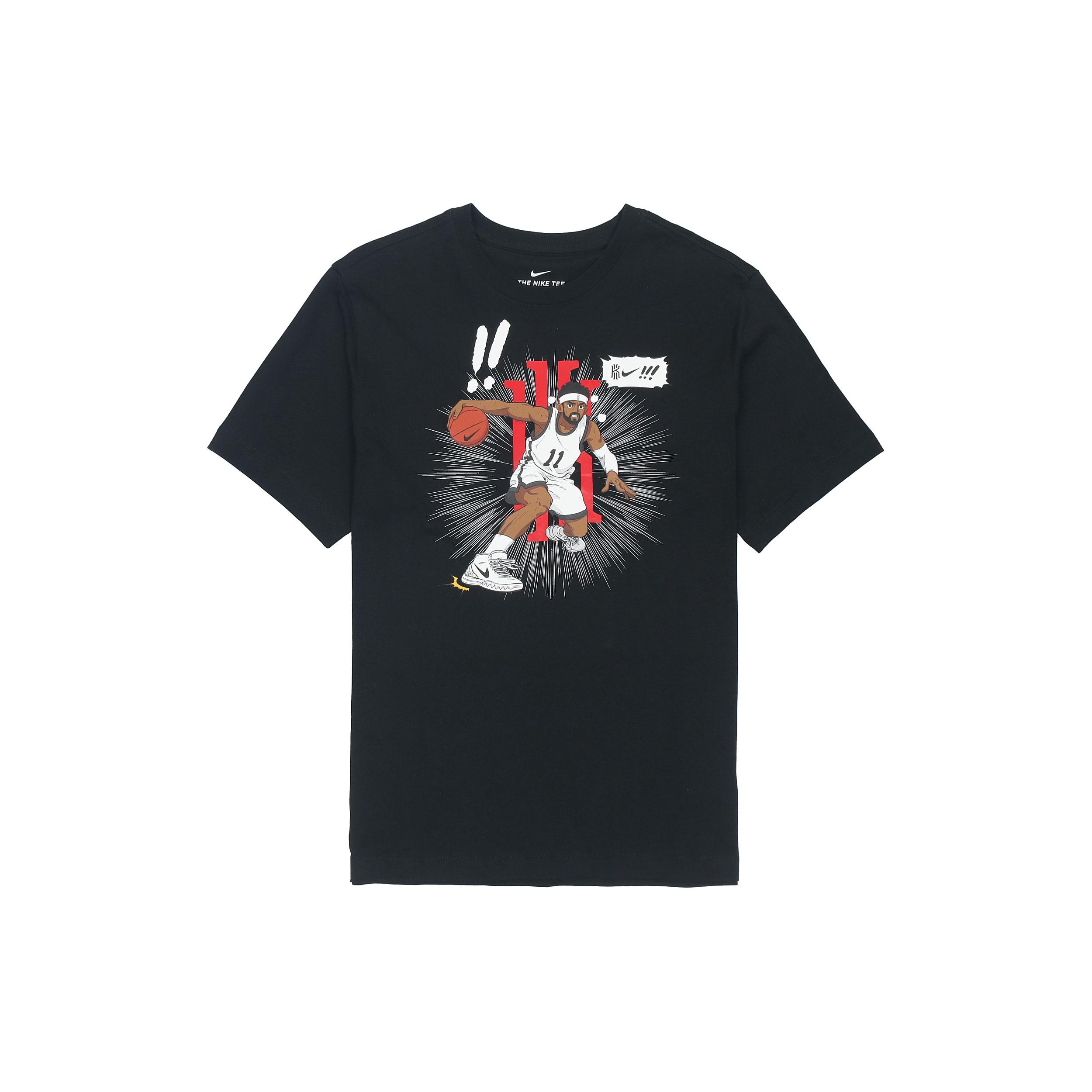 Men s Nike Kyrie Logo Basketball Sports Printing Round Neck Short Sleeve Black T-Shirt DD0780-010 M