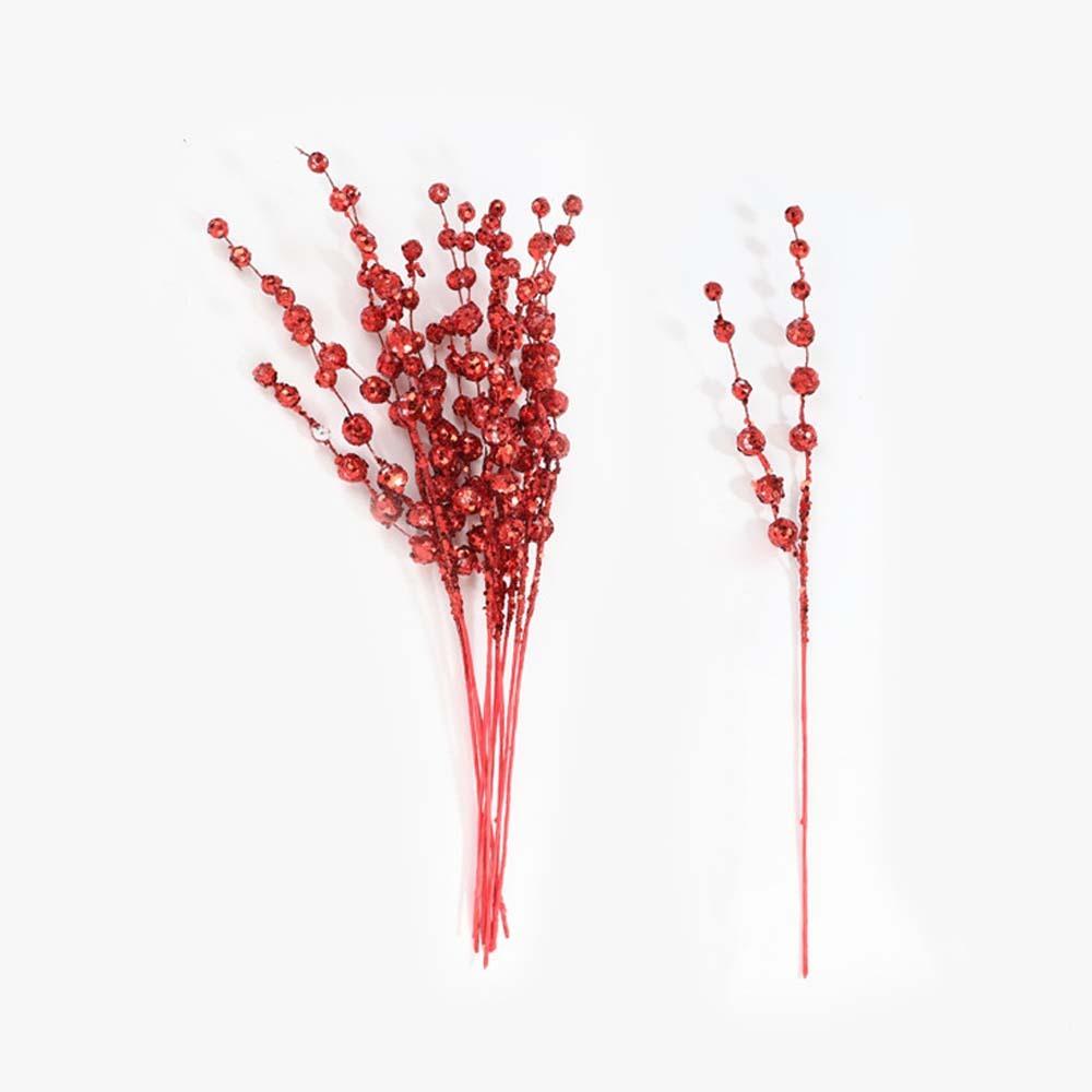 10PCS Sequins Artificial Christmas Glitter Branches  Wedding Party Supplies