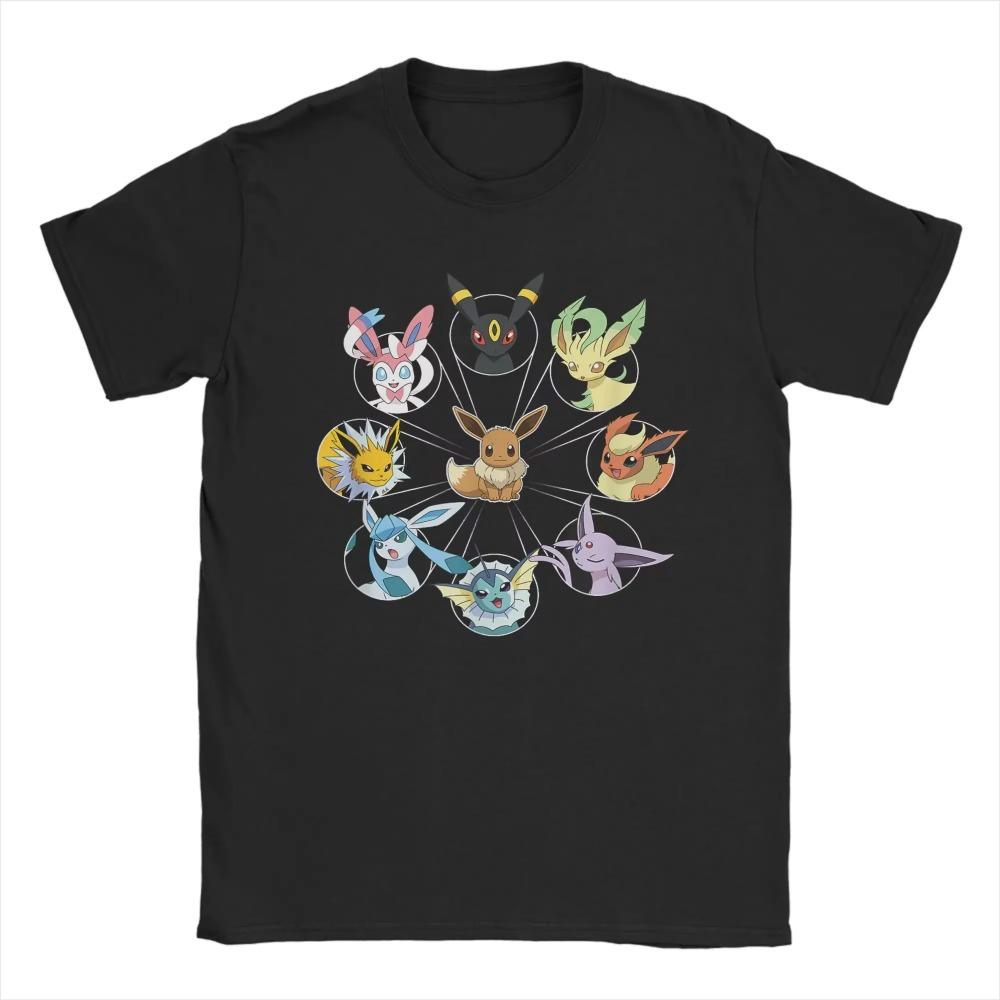 Summer's new Sleeping Kabi Beast printed men's T-shirt, round neck, 100% pure cotton T-shirt, cute printed top