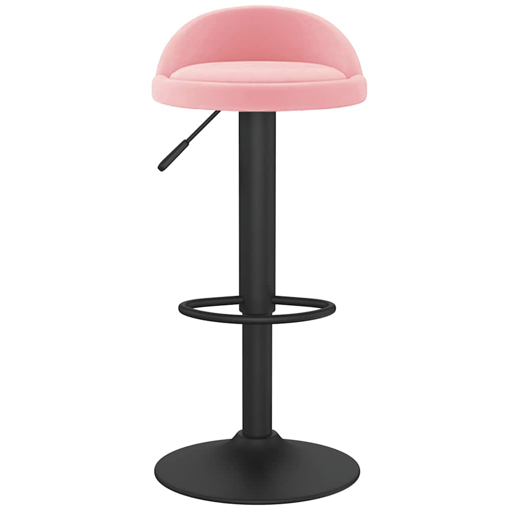 Vidaxl Bar Stool, Pink, Upholstered In Velvet