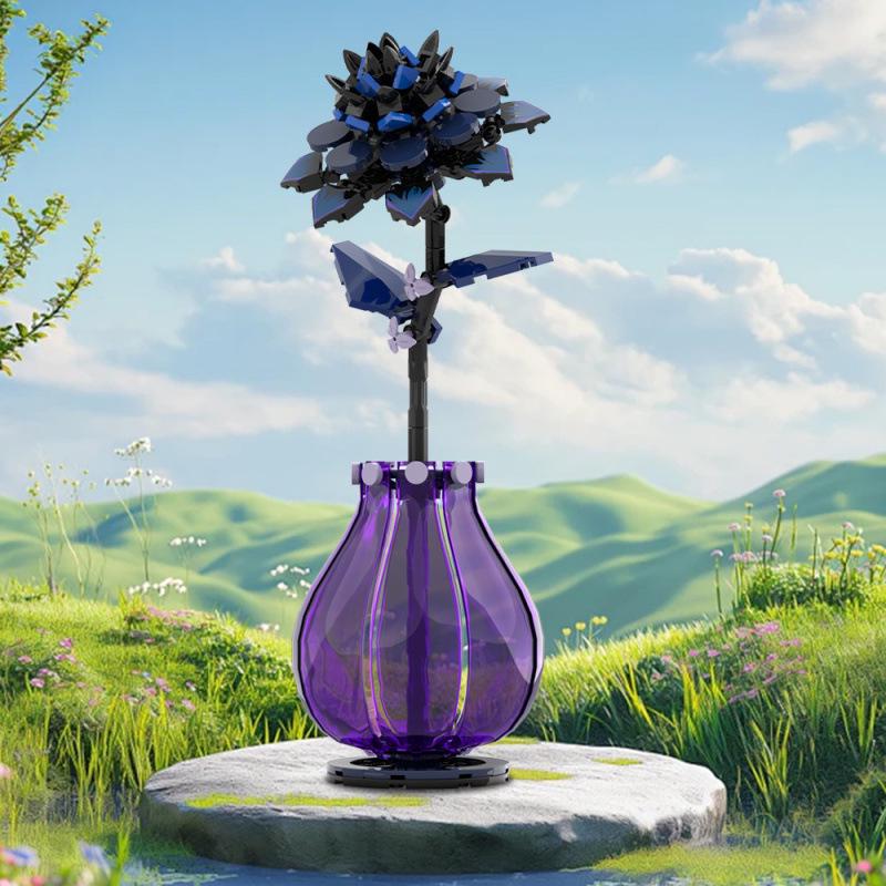 Dahlia Building Blocks Flower Model - Compatible with Creative Toys Decorative Ornaments