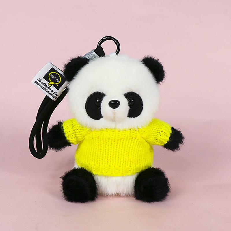 Premium Scented Panda Pendant Backpack: Dressed-Up Panda Doll In Various Styles