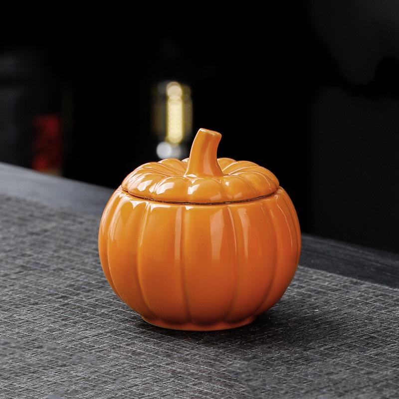 Творческий Керамический Имитатор Фруктов Клубника Конфеты Банка Специй Чайник Бытовой Герметичный Хранитель Влаги Настольный Чайный Стол Украшения Pumpkin S