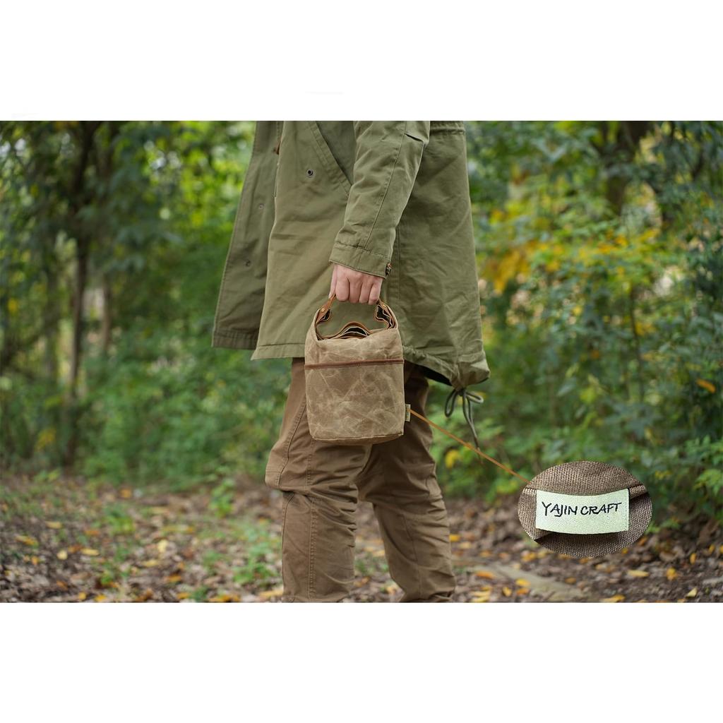 YAJIN CRAFT Cooker Bag, Camping Storage Box, Toolbox, Cooker Case, Canvas Mess Bag, Multi-Case, Cotton Canvas, Size M