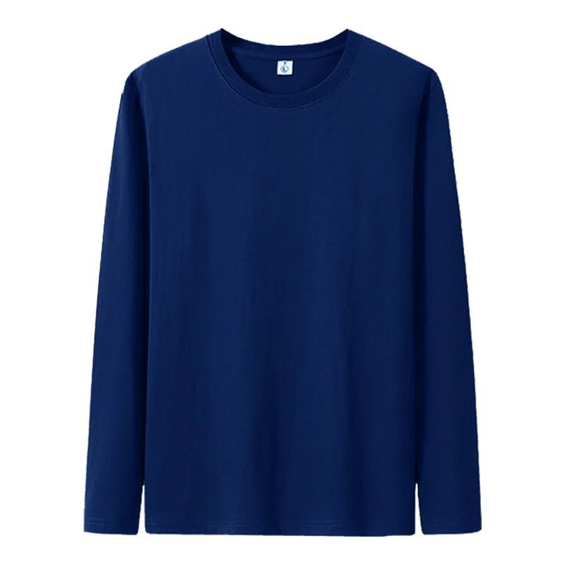 Herren Unifarben Langarm T-Shirt Herren Locker O-Ausschnitt Große Größe Unterhemd Mann T-Shirt Baumwolle Oberteile T-Shirts