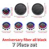 7Pcs 50th Anniversary Fiber Black Car Hood Front Rear Trunk Emblem Badge For BMW F20 E36 E46 X6 M4 E60 E93 E87 G01 G20 X3 X5 F30 FV7