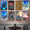 Zelda Geschichte des Helden Zeit Dekor Poster Vintage Blechschild Dekorative Plakette für Pub Bar Man Cave Club Wanddekoration
