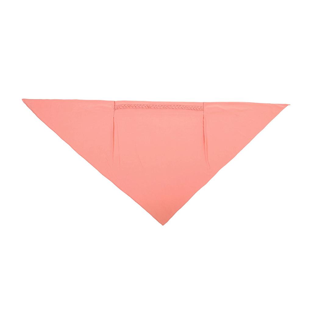 Women's Long Solid Color Turban Hat Versatile Ethnic Style Braided Turban Hat with Tie Triangle Scarf