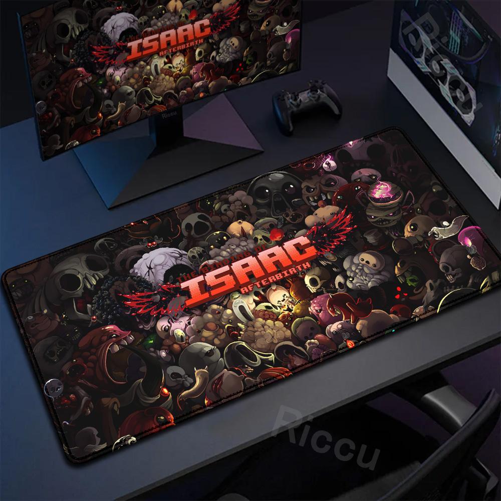 Anime The Binding Of Isaac Mauspads Spiel Tastatur Verriegelte Kanten Mauspads Computerzubehör Rutschfeste Schreibtischunterlagen PC Schrank Mauspads