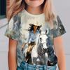 Abbigliamento per Bambini per Ragazzi Maglietta a Maniche Corte da Ragazza Casual con Stampa di Animali Elegante Abiti Estivi per Bambini Abbigliamento da Ragazza Top T-Shirt